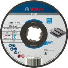 Die Grup Bosch Professional 1x Standard For Metal X-Lock Kesme Diski (Metal Için, Ø 125 x 2,5 x 22,23 Mm, Düz, Açılı Taşlama Makinesi Aksesuarı)