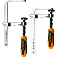 Die Grup Powertec 71410 Mft Masa ve Kılavuz Ray Sistemi Için Hızlı Vidalı Kılavuz Ray Kelepçesi, 13,7 cm Kapasite x 5,9 cm Boğaz Derinliği - 2 Paket