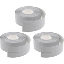 Die Grup Güncelçarşı 3 Adet- 3.2m x 38 mm Su Sızdırmaz Banyo Mutfak Lavabo Küvet Izolasyon Şerit (Gri)