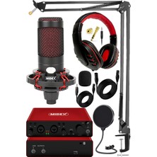Die Grup Midex Superior Pack-2 Stüdyo Kayıt Ekipmanları GLX-800 Ses Kartı Cxn-30 Stüdyo Mikrofon