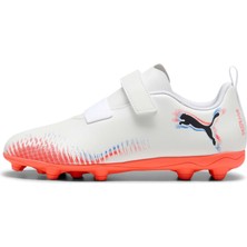 Die Grup Puma Kids Future 8 Play Fg/ag Çocuk Kramponu, Puma White-Puma Black-Glowing, 35.5_3_4