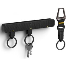 Die Grup Spigen Anahtarlık + Anahtar Askısı Manyetik Özellikli Carabiner Siyah - AHP06847 (Spigen Tr Garantili)