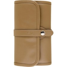 Die Grup 2k Rulo Kalemlik,sanatsal Kalemlik,dereceli Kalem,teknik Çizim Çantası,vegan 24'lü,çıtçıtlı,açık 21 * 58 Cm.,vizon