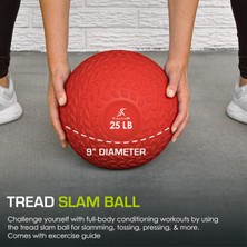 Die Grup Prosourcefit Slam Medicine Balls 25 Lbs Tread Textured Grip Dead Weight Balls Cross Training Strength And Conditioning Egzersizler, Kardiyo ve Core Workouts, Red