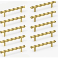 Die Grup Alteta 10 Adet 96 mm Gold Altın Mobilya Kulp 10 Adet Metal Çekmece Dolap Dolabı Kapak Kulbu Kulpları