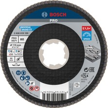 Die Grup Bosch 1x Pro Metal X571 Yelpaze Taşlama Diski, X-Lock Için Açılı Tasarım (Çelik, Paslanmaz Çelik, Ø 115 Mm, Granülasyon 40, Profesyonel Aksesuar Küçük Açılı Taşlama Makinesi)