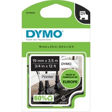 Die Grup Dymo S0718050, Yüksek Performans Esnek Naylon (19 mm x 3,5 Mt), Siyah/beyaz (16958)