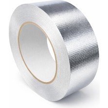 Die Grup Fiberglas Çok Amaçlı Gümüş Renk Yanmaz Bant Gümüş Renk Kendinden Yapışkanlı 30 Metre 50 mm