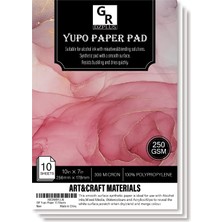 Die Grup gr Dzplus Yupo Paper 10 Yaprak, Alkol Bazlı Mürekkep Için Ağır Beyaz Kağıt | 10 Inç x 7 Inç | 250 Gsm