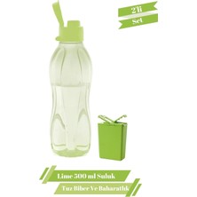 Die Grup Tupperware Eco Lime 500 ml Suluk Matara Tuzluk Karabiberlik 2'li Set