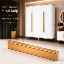Die Grup Düz Bronz Metal Mobilya Kulp 1 Adet 768 mm 76.8 cm Uzun Çekmece Dolap Kapak Kulpu Metal Kulbu Kulb