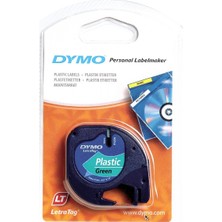 Die Grup Dymo Letratag Plastik Şerit (12MM x 4 Mt) - Yeşil (59425)