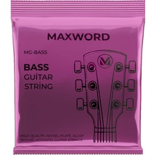 Die Grup Maxword Gt-Bass Kaliteli Bas Gitar Teli 1 Takım Set