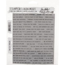 Die Grup Tim Holtz - Stampers Anon CMS394 Tıny Tim Holtz Stamp Clıng Rbbr Damga Seti, Küçük Metinli, Tek Boy