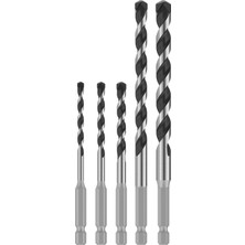 Die Grup Bosch 5 x Pro Hex-5 Matkap Seti (Sert Taş, Beton Için, Ø 4-10 Mm, Profesyonel Aksesuar, Matkap, Tornavida)