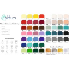 Die Grup Piktura Multi-Surface Hibrit Akrilik Boya, 120ML, Su Bazlı, Ahşap Cam Seramik Metal Kumaş Plastik Için (Mor Inci)