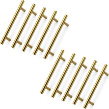 Die Grup Alteta 10 Adet Gold Altın 160 mm Metal Mobilya Kulp Mutfak Çekmece Dolap Dolabı Kapak Kulpları Kulbu