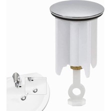 Die Grup Xspring Lavabo Tıkacı, Yüksekliği Ayarlanabilir Pop-Up Tıkaç, Banyo ve Mutfak Lavaboları Için Geri Sekmeli Filtreli Tıkaç, 40MM Çapında Lavabo ve Bide Tıkacı Yedek Parçası