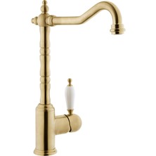 Die Grup Artema Verona A4215433 Eviye Bataryası, 265 mm Yükseklik, 12 Litre/dk Akış Hızı, Saten Altın