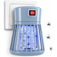 Die Grup Coverzone Priz Tipi Elektrikli Sinek Öldürücü Lamba, 1W Güç, Ac 100-240V Giriş, 600-800V Çıkış Voltajı, Iç Mekan Kullanımı Için Elektrikli Böcek Kontrol Lambası | Ltx-01 (Açık Mavi)