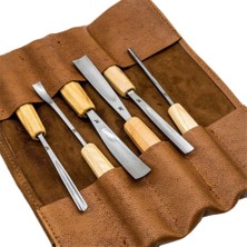 Die Grup Rox Wood 0126 Deri Çantalı Premium Iskarpela Seti 6 Parça