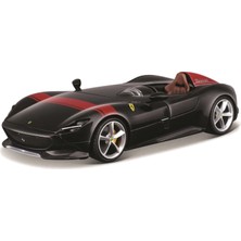 Die Grup Bburago Ferrari Monza Sp1: 1:24 Ölçeğinde Model Araba, Ferrari Race & Play Serisi, Hareketli Kapı, Siyah-Kırmızı (18-26027BK)