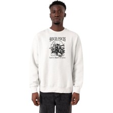 Die Grup Tshirthane Hocus Pocus I Put A Spell On You Beyaz Erkek 2ip Sweatshirt P21270S7837, Xl