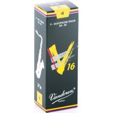 Die Grup Vandoren SR724 Tenor Sax V16 Reeds Strength 4; 5'li Kutu, Siyah