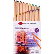 Die Grup Sonnet 36 Pastel Renkli Kalem | Yumuşak Kurşun, Ince Ahşap, Parlak Renkler | Nevskaya Palitra Tarafından Rusya'da Üretilmiştir