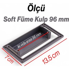 Die Grup Marko Soft Füme Metal Gömme Mobilya Kulp Modern Dolap ve Çekmece Dayanıklı Dekoratif Kulplar