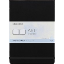 Die Grup Moleskine Art Collection Sulu Boya Albümü ve Çizim Defteri Not Defteri, Sert Kapaklı ve Elastik Kilitli, Sulu Boya ve Sulu Boya Kalemleri Için Uygundur, Siyah, A4 21 x 29,7 Cm, 60 Sayfa