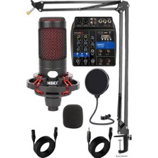 Die Grup Midex Cxn-30 Paket-2 +48V Mikserli Condenser Mikrofon Stand Seti