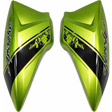 Moto Express Tvs Apache RTR150 RTR180 2013-2016 Sağ Sol Depo Yanı Grenajı Yeşil-Siyah Ys
