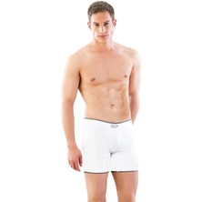 Seraviax Beyaz Mı Emay 2108 Seamless Uzun Erkek Boxer