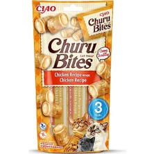 Esranın Dünyası Churu Bites - Kedi Elinizden Beslenmek Için Davranır - Kremsi Dolgulu Çıtır Çantalar - Tavuk