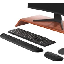 Esranın Dünyası Klasse Gaming Klavye ve Mouse Bilek Destek Seti, Ergopad, Kaymaz Tabanlı, Nefes Alan Kumaş, Ağrı Önleyici (Siyah Destek Seti)