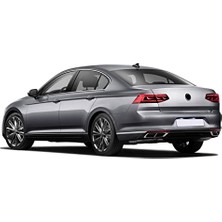 Esranın Dünyası Vw Passat B8 Ile Uyumlu.5 Krom Egzoz Görünümü Difüzör 4'lü R Line 3 Parça 2019-2023