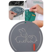 Minufco Kokulu Banyo Mutfak Lavabo Silikon Gider Kapatıcı Mat Kapak Gider Koku Önleyici Gider Kapatıcı Gri Elastik Gider Gri