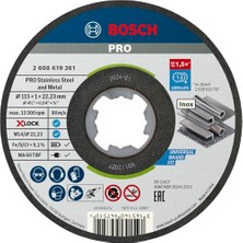 Esranın Dünyası Bosch Professional 10 Adet Düz Kesme Diski Standart (Inox, X-Lock, Ø115 Mm, Delik Çapı: 22,23 Mm, Kalınlık: 1 Mm), Ø 115 mm