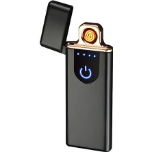 Esranın Dünyası Metal Çerçeveli USB Şarjlı Dokunmatik Alevsiz Elektronik Tesla Çakmak Hediye Çakmak FC375