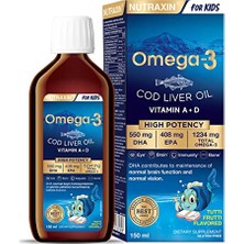 Esranın Dünyası Nutraxin Omega-3 For Kids 150 ml – Çocuklar Için Balık Yağı Şurubu, Dha ve Epa, Portakal Aromalı