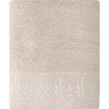 Porland Sty Barra Gri Nakışlı Havlu 50X90