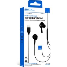 Acl K1-53 Usb-C Tip C Mikrofonlu ve Örgü Kablolu Kulak Içi Kulaklık – Yedek Silikonlu ve 1.2m Uzunluk