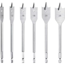 Esranın Dünyası Orret Home 6'lı Yaprak Matkap Ucu Seti – Ahşap Delme Uçları, Geniş Ağızlı Punch Seti, Yüksek Karbon Çelik, Sert Ahşap ve Yumuşak Ağaçlar Için, Dayanıklı Delici Uç Takımı