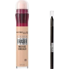 Esranın Dünyası Maybelline New York Instant Anti Age Eraser Kapatıcı 01 Light & Mini Tattoo Liner Gel Pencil Makyaj Seti