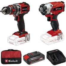 Einhell Te-Cd 18/50LI-IBL Darbelimatkap+Te-Cı 18/1li Darbelividalama+ 2,5AH Starterkit + Bez Çanta