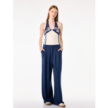 Slim Fit Baskılı Kolsuz Halter Yaka Atlet