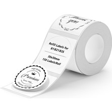 Nıımbot B21/B1/B3S Etiket Yazıcısı Için Yuvarlak Etiketler, Termal Çıkartma 50 x 50 Mm, 150 Etiketli 1 Rulo