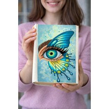 hg home&game Göz Kelebek Desenli Bez Kitap Kılıfı – Baskılı Kumaş Kitap Kabı, Kitap Koruyucu