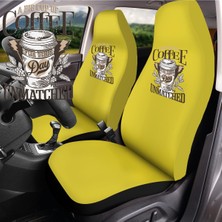 Mirsepet Fiat Ducato Ile Uyumlu Oto Koltuk Kılıfı Sarı Penye Kahve Tasarım Logo Dtf Baskı